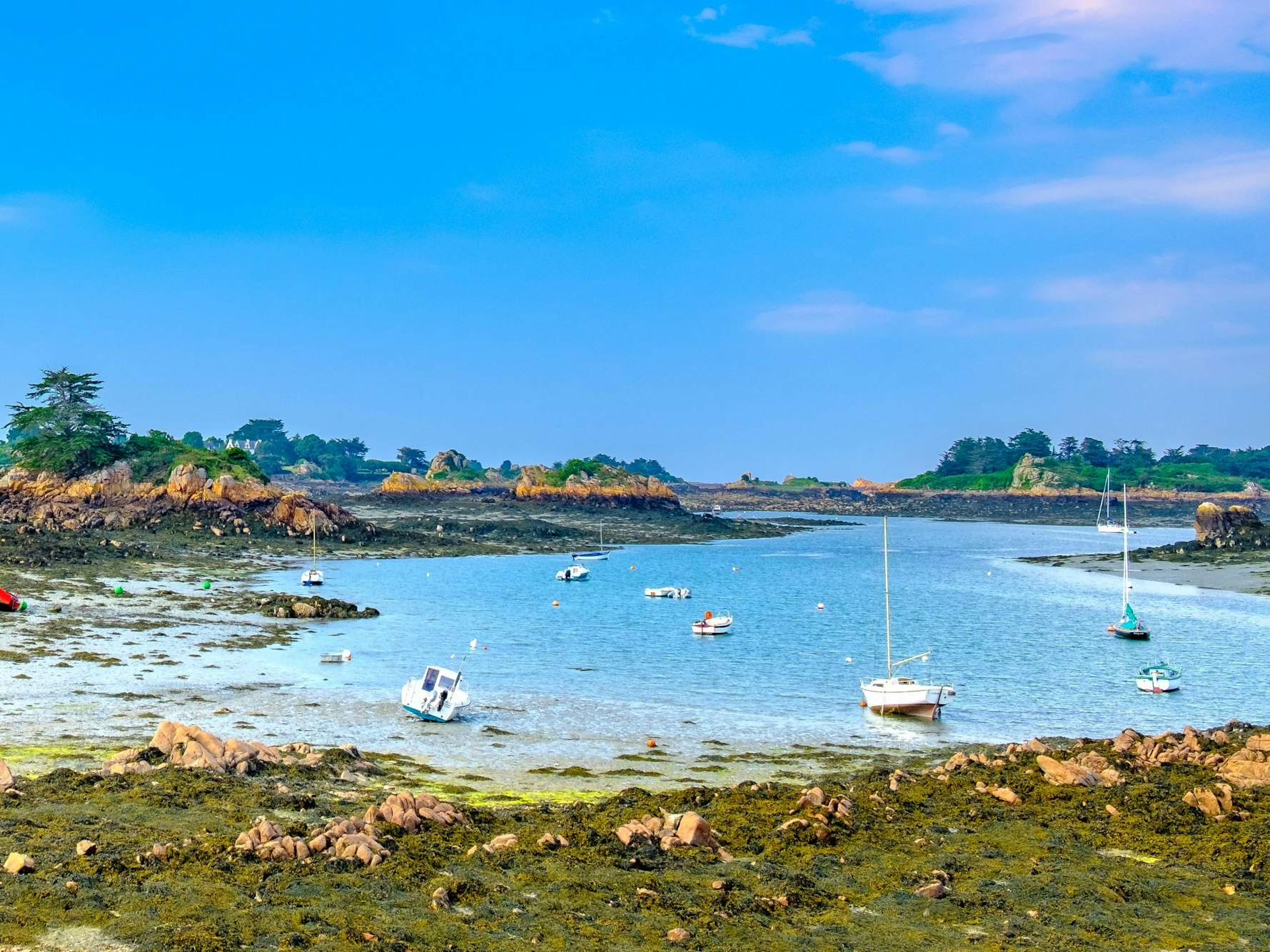 Die Île de Bréhat in der Bretagne am Ärmelkanal.