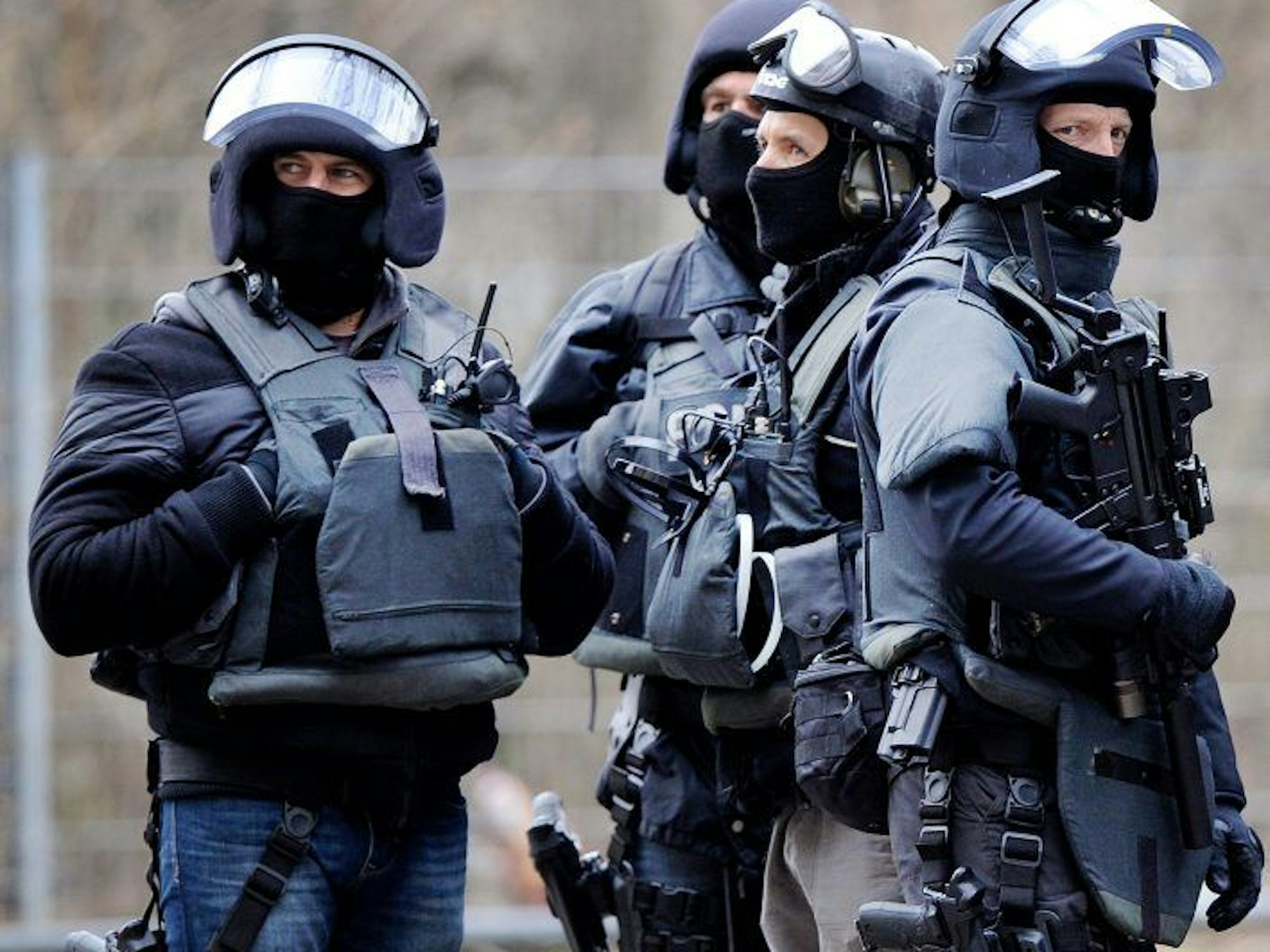Mitglieder eines Spezialeinsatzkommandos (SEK) der Polizei.
