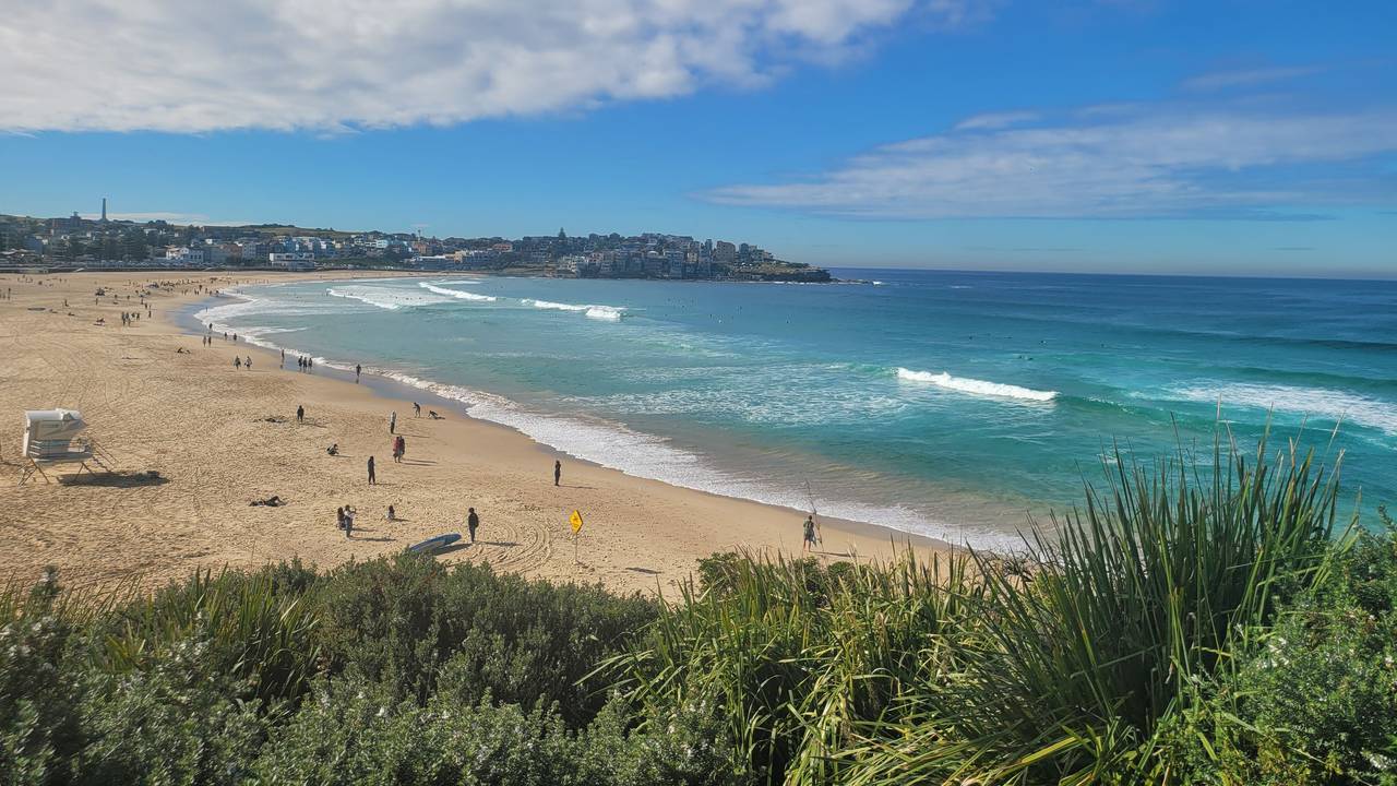 Sydney: Stadtstrand Bondi Beach.
Fotos aus Juli 2023