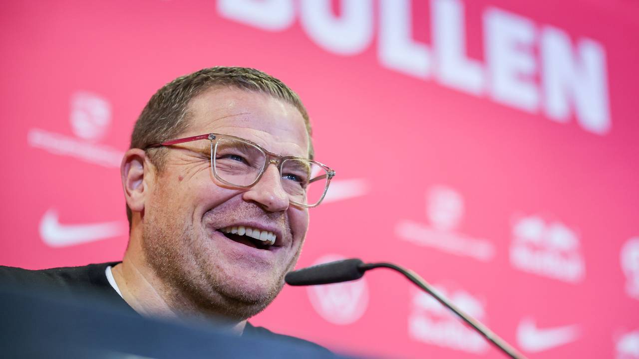 RB-Sportvorstand Max Eberl spricht anlässlich seiner Vorstellung auf einer Pressekonferenz.