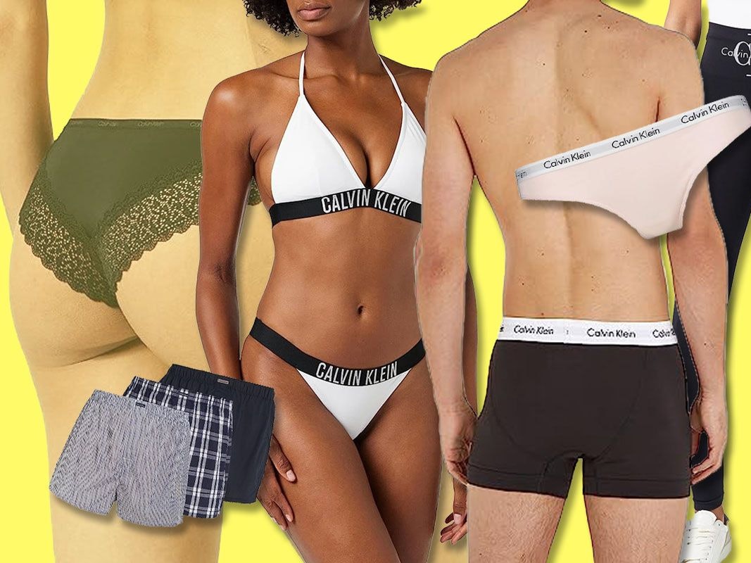 Calvin Klein Unterwäsche und Badekleidung von Männern und Frauen getragen.