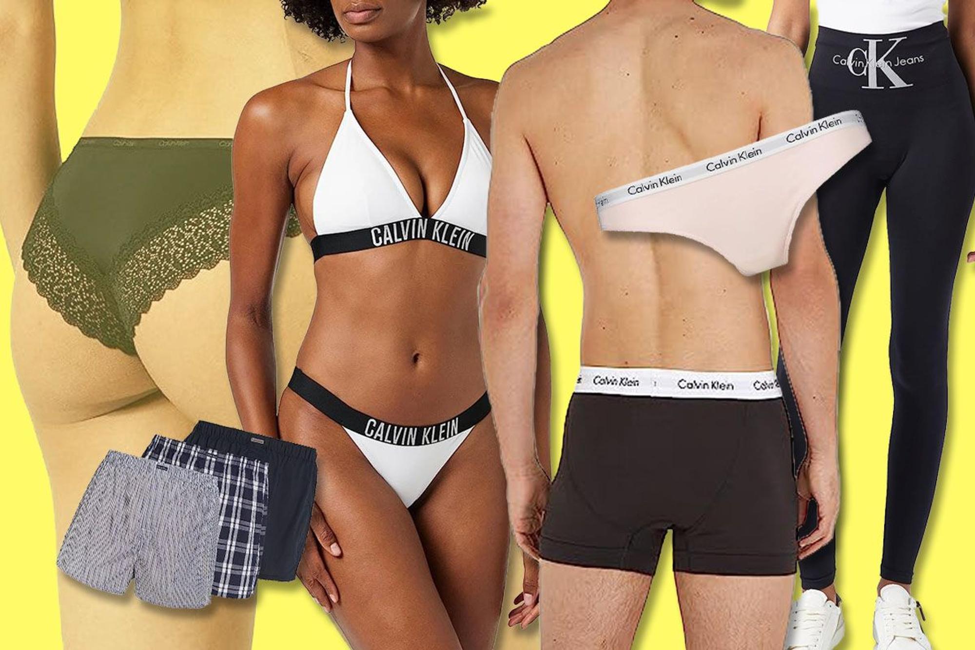 Calvin Klein Unterwäsche und Badekleidung von Männern und Frauen getragen.