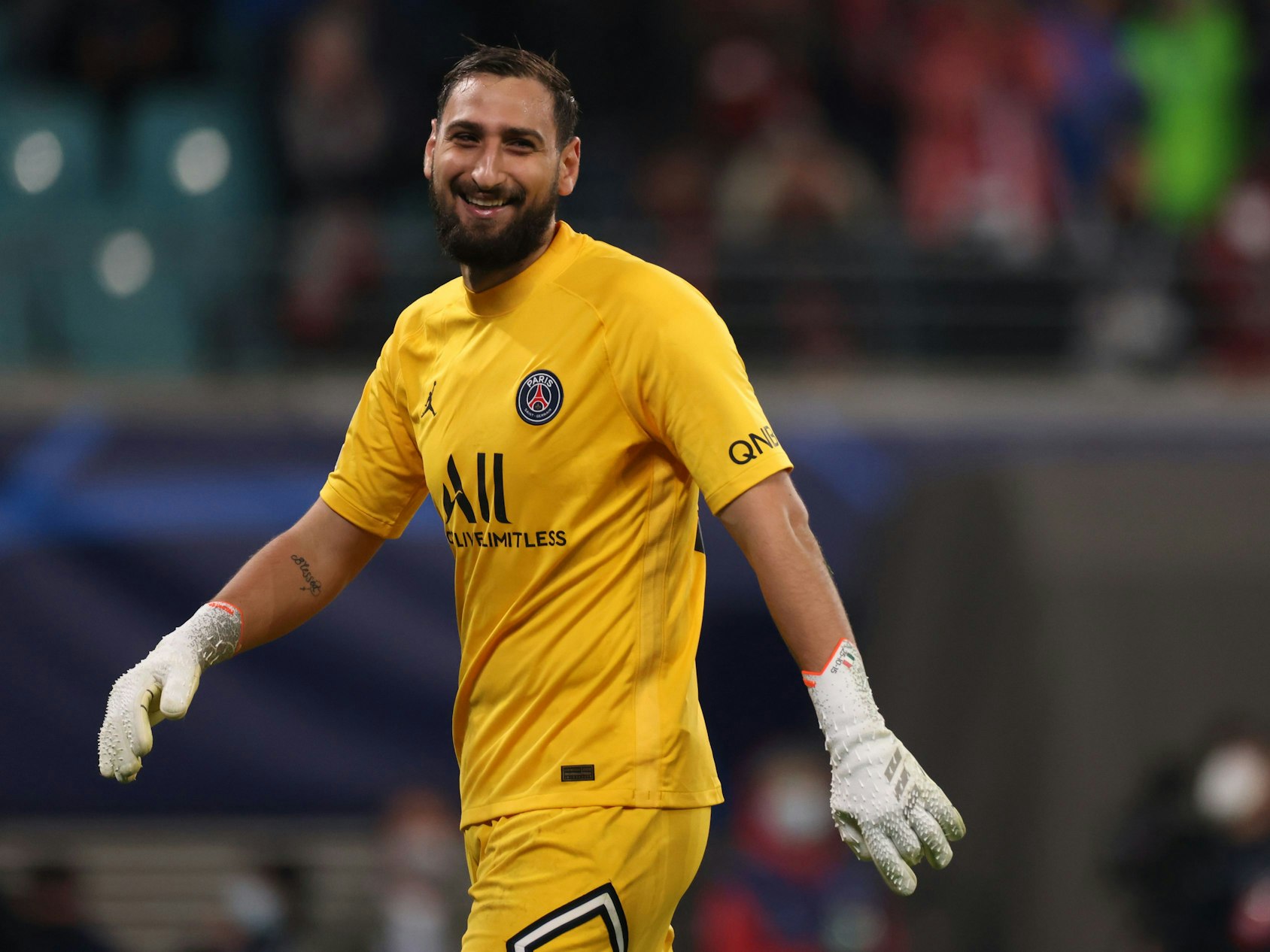 PSG-Keeper Gianluigi Donnarumma beim Champions League Gruppenspiel gegen RB Leipzig am 03. November 2021.