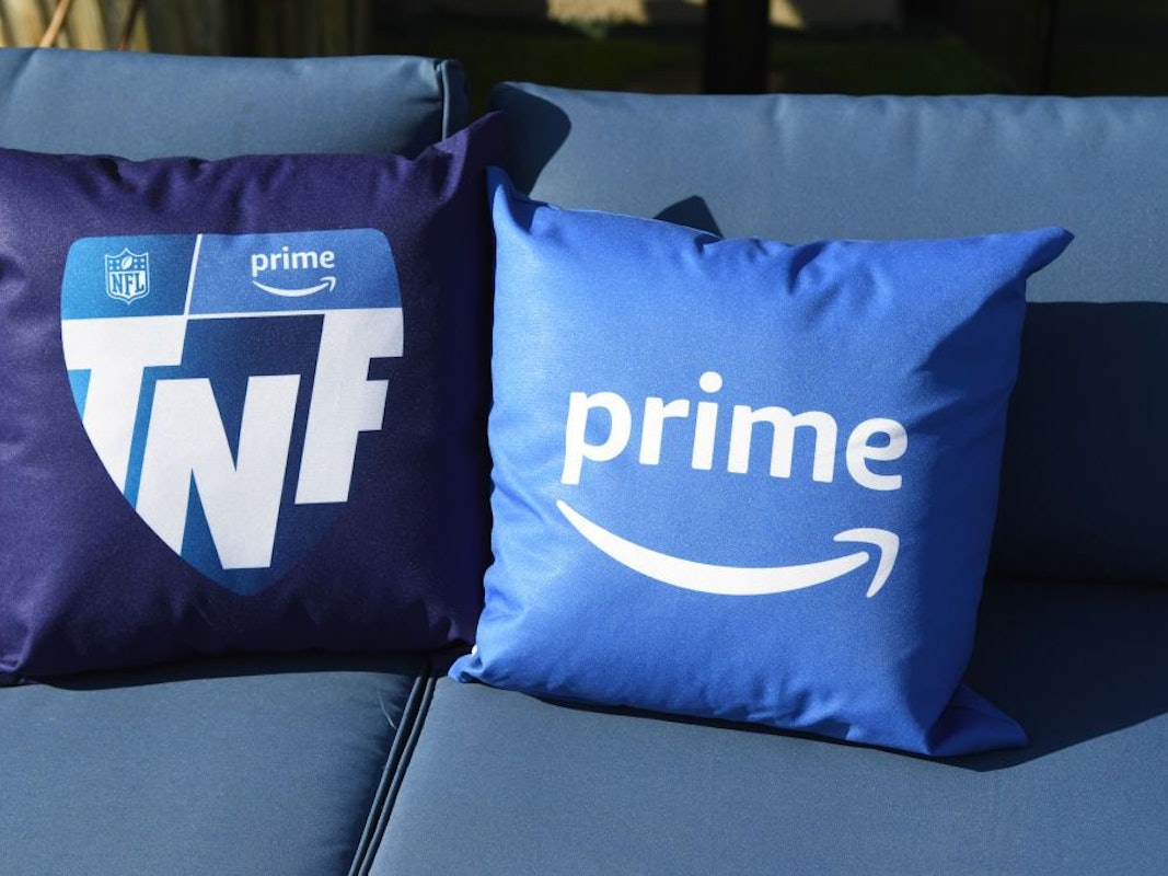LOS ANGELES, CALIFORNIA - SEPTEMBER 15: A view of pillows during the “Thursday Night Football” Season Kickoff Party Hosted by Amazon Prime and Prime Video at The Fonda Theatre on September 15, 2022 in Los Angeles, California. (Photo by Jon Kopaloff/Getty Images Prime Video)