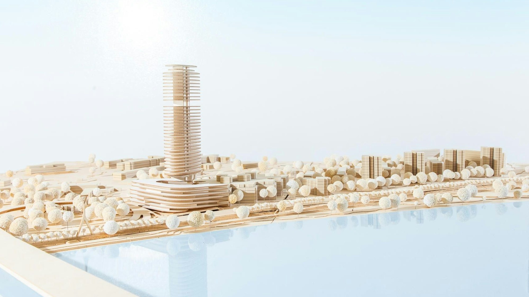 Eine Visualisierung des neuen DEVK-Hochhauses in Köln-Riehl.