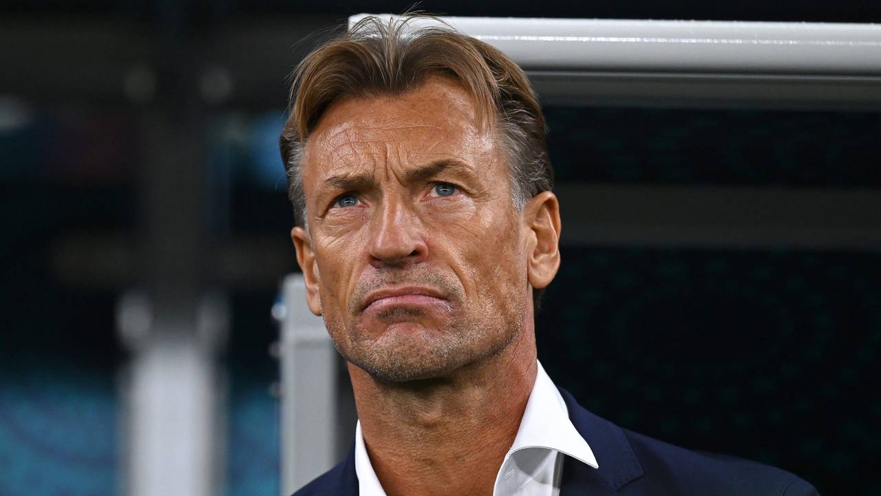 Herve Renard, Trainer von Frankreich, während des Spiels.