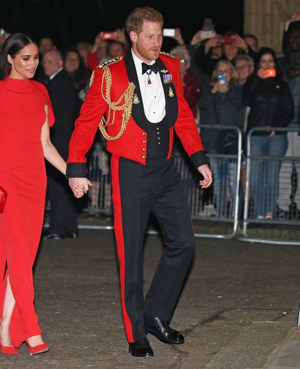 Meghan, Herzogin von Sussex, und Prinz Harry, Herzog von Sussex, treffen zum „The Mountbatten Festival Of Music“ in der Royal Albert Hall ein.