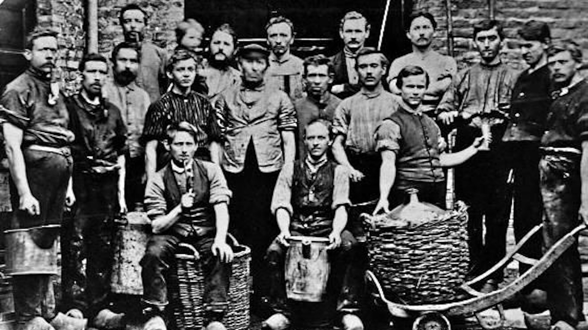 Bayer-Mitarbeiter im 19. Jahrhundert.