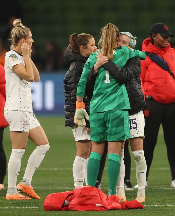 Megan Rapinoe hat Tränen in den Augen nach dem Aus gegen Schweden bei der Frauen-Fußball-WM.
