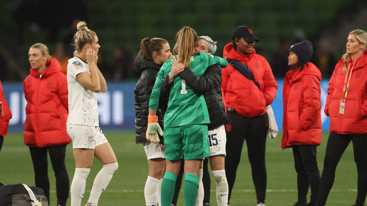 Megan Rapinoe hat Tränen in den Augen nach dem Aus gegen Schweden bei der Frauen-Fußball-WM.