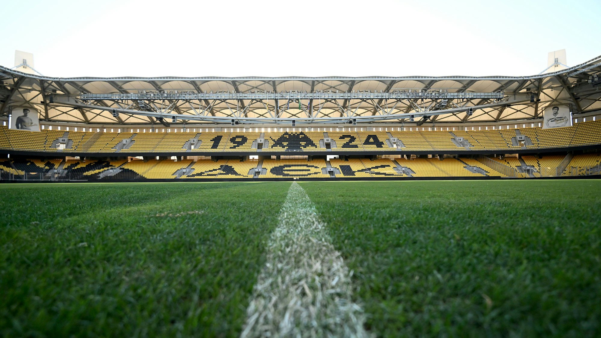 AEK Athens OPAP Arena vor dem finalen Training von Dinmo Zagreb am 07. August 2023 im Vorfeld der Qualifikationsparie am 08. August 2023 gegen AEK Athen.