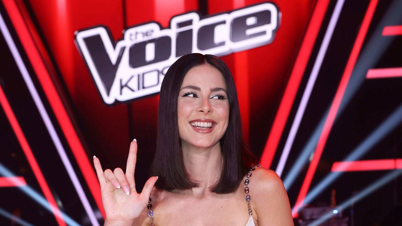 Sängerin und Coach Lena Meyer-Landrut steht vor dem Finale der Castingshow „The Voice Kids“ auf der Bühne.