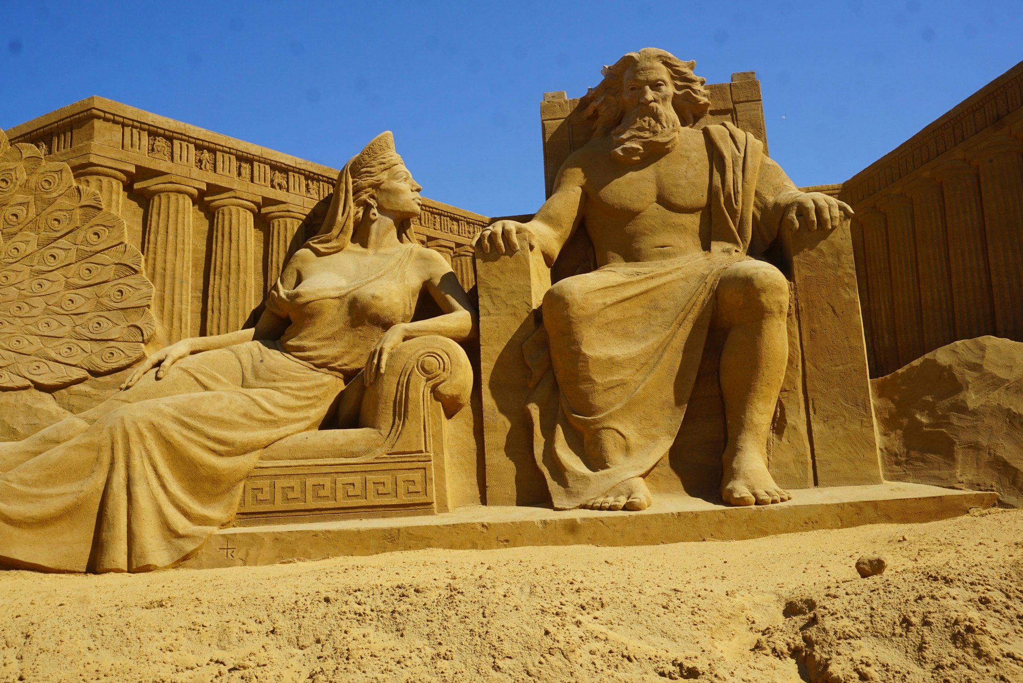 Sandskulpturen-Ausstellung in Dänemark.