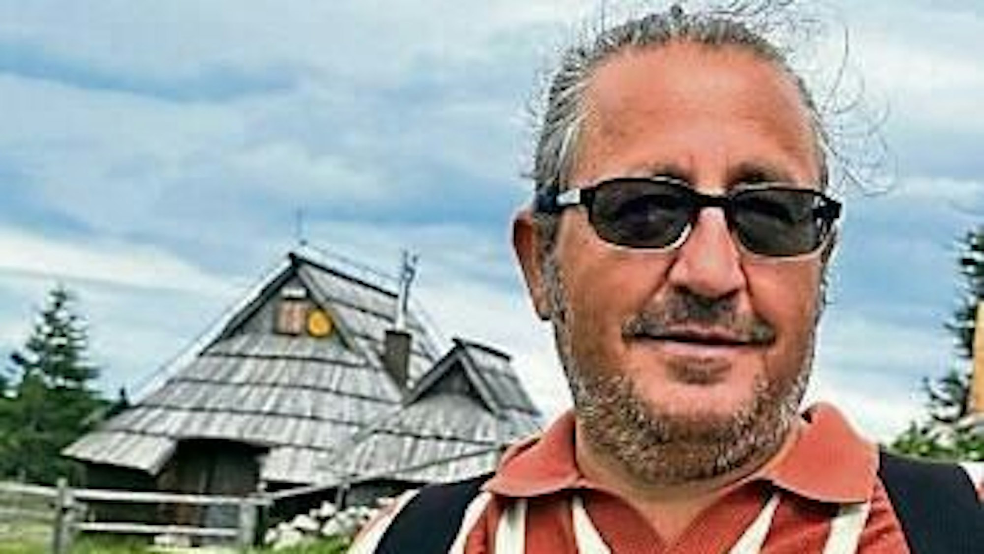 Bülent B. am einzigen trockenen Tag in Slowenien