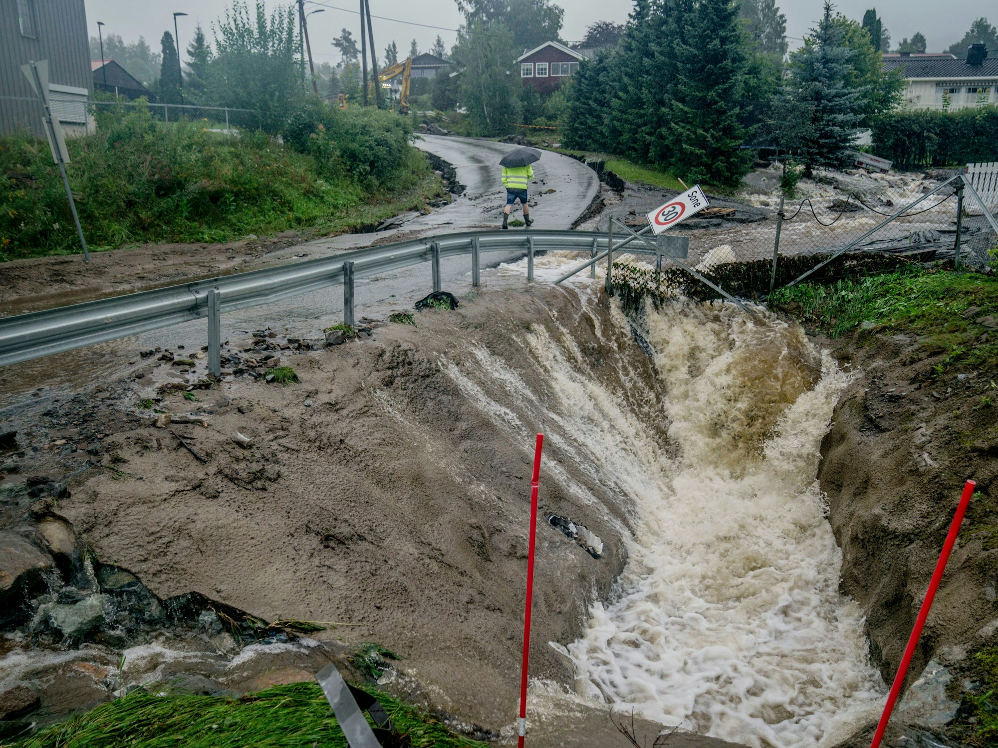 In Norwegen brachte das Sturmgebilde „Hans“ teils heftige Niederschläge mit sich.