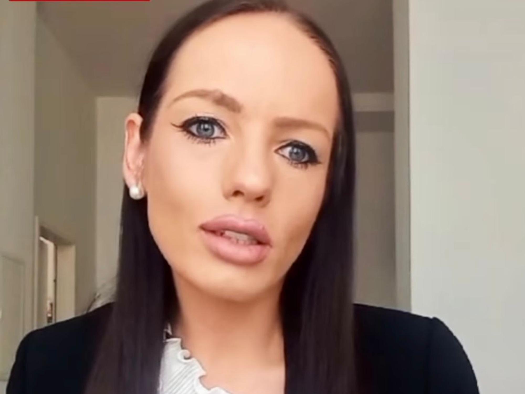 Nadine während ihres Videos auf Instagram.