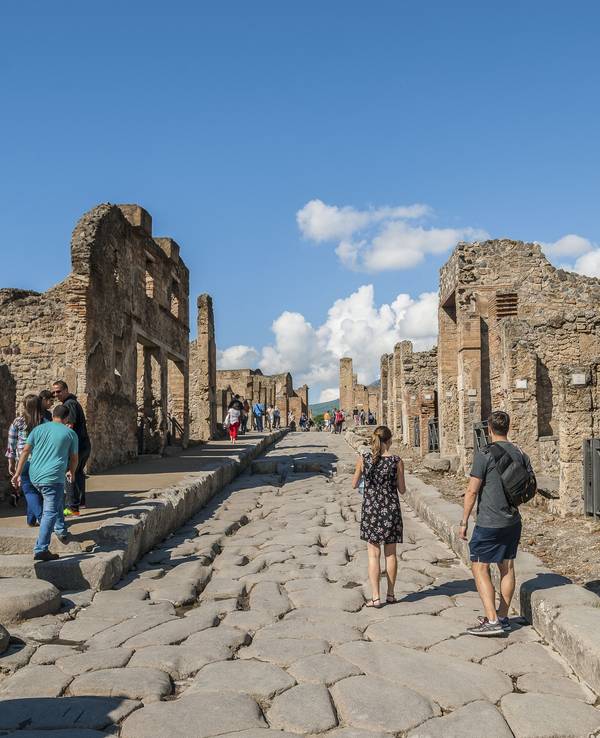 Die antike Stadt Pompeji, die einem Vulkanausbruch zum Opfer fiel.