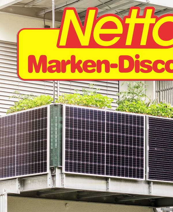 Solar Panels auf Balkon.