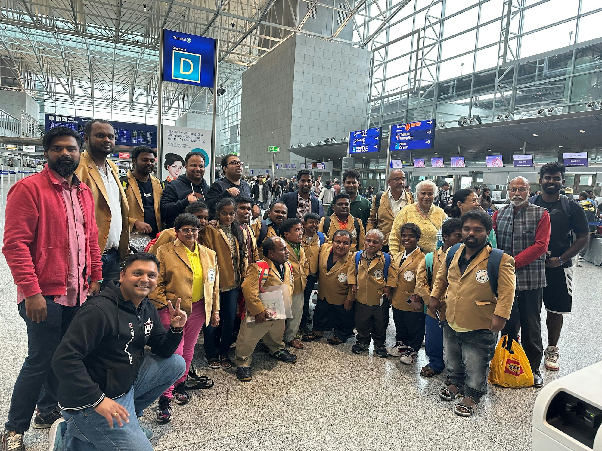 Das Team am Frankfurter Flughafen.