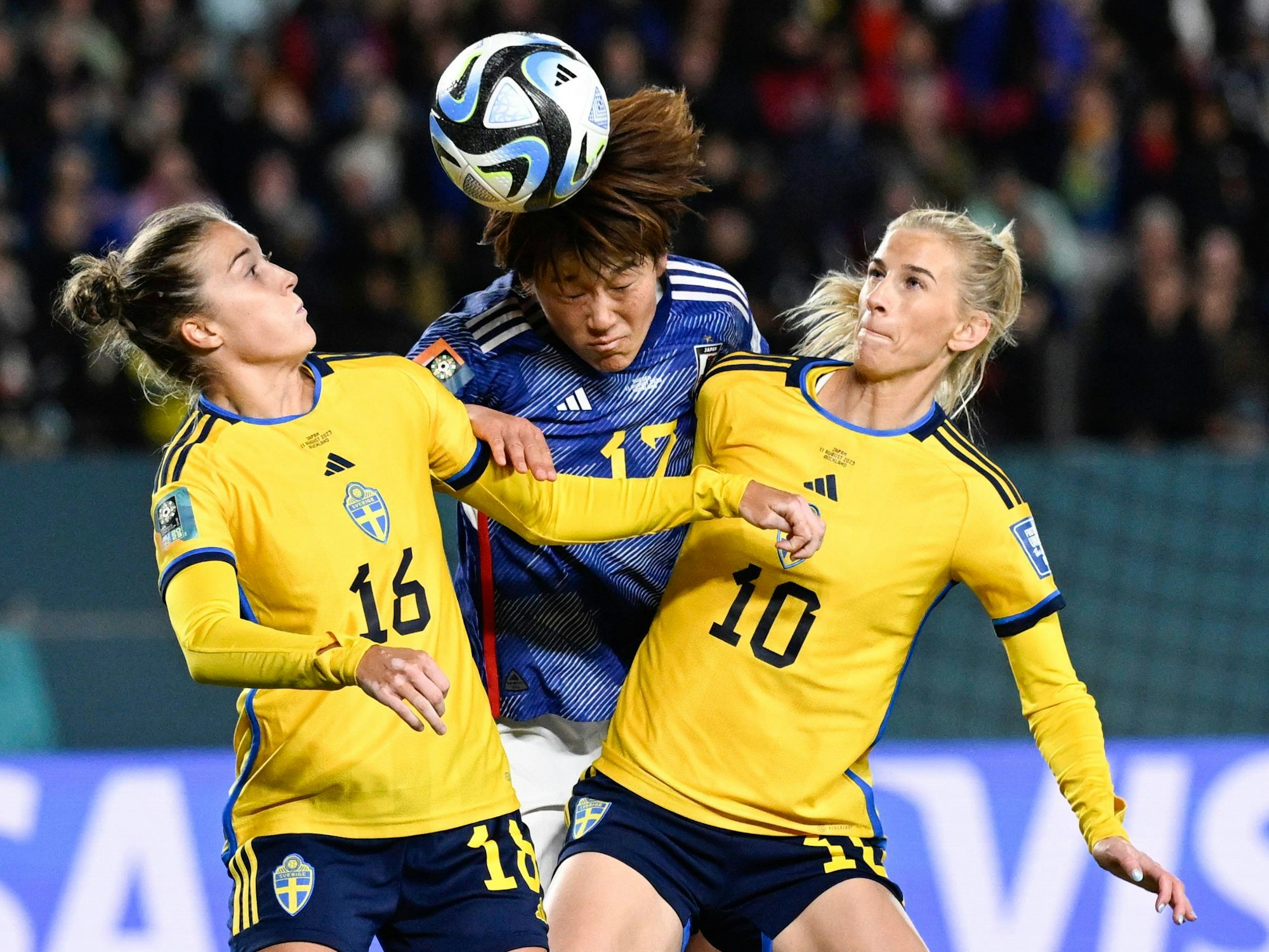 Fußball-WM der Frauen in Neuseeland, Auckland: Japan verlor im Viertelfinale gegen Schweden.