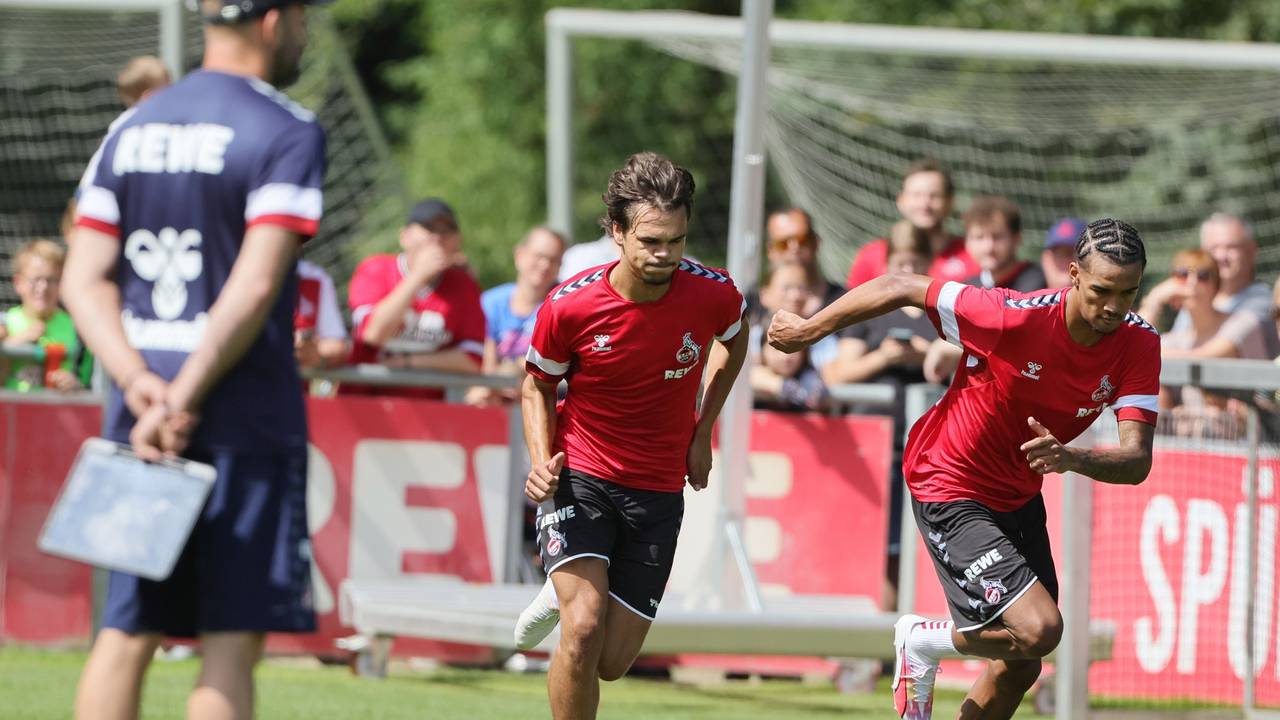 Max Finkgräfe und Damion im Training des 1. FC Köln.