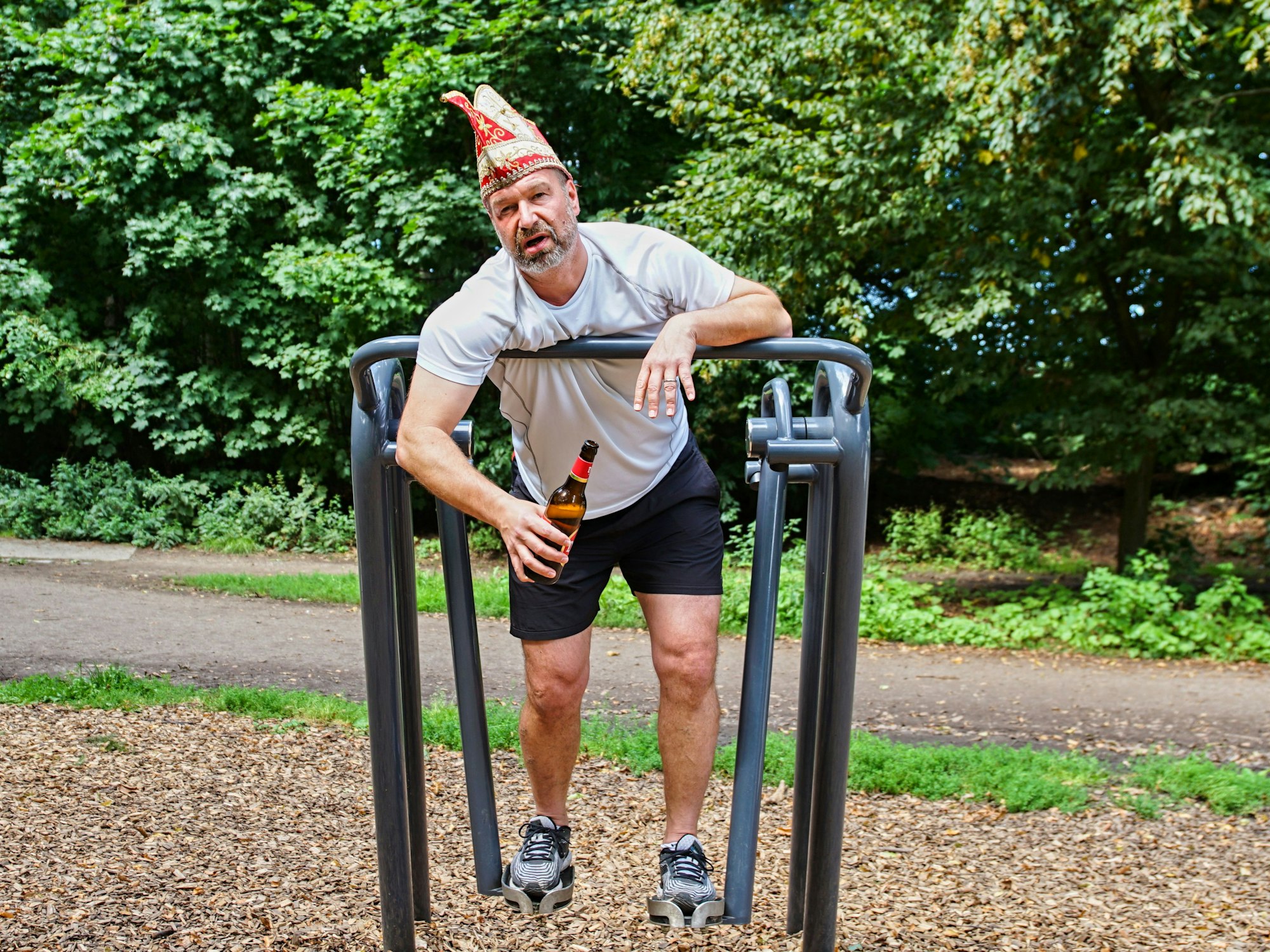 Volker Weininger beim Sport-Training.