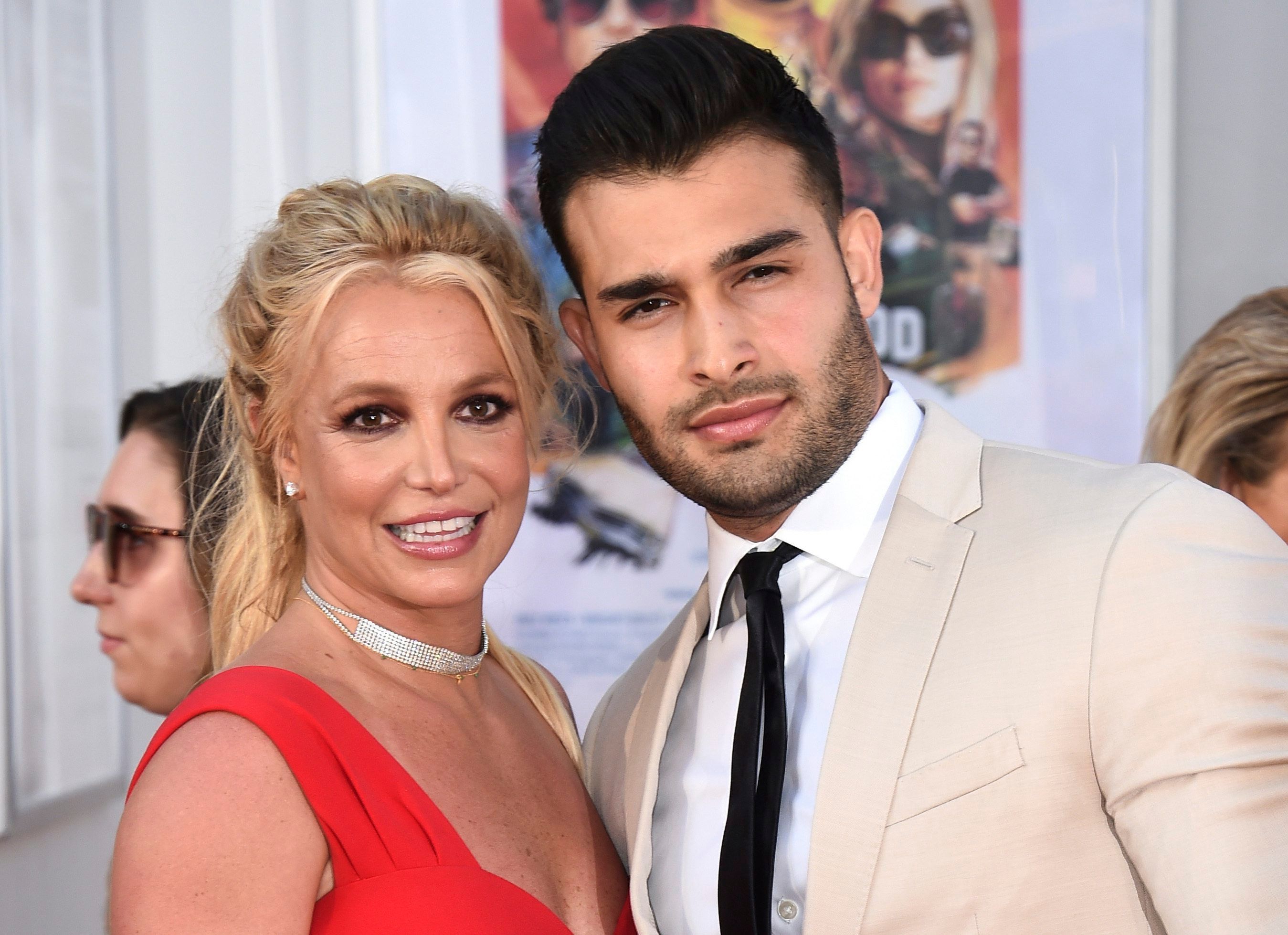 Britney Spears und Sam Asghari erscheinen im Juli 2019 bei der Premiere von ‚Once Upon a Time in Hollywood‘.