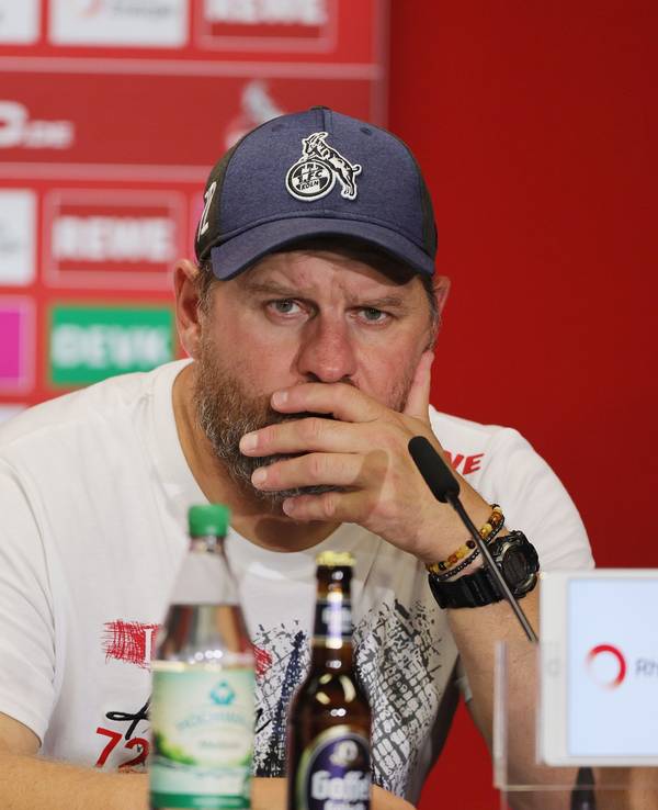 Pressekonferenz nach dem Spiel des 1. FC Köln mit Steffen Baumgart.