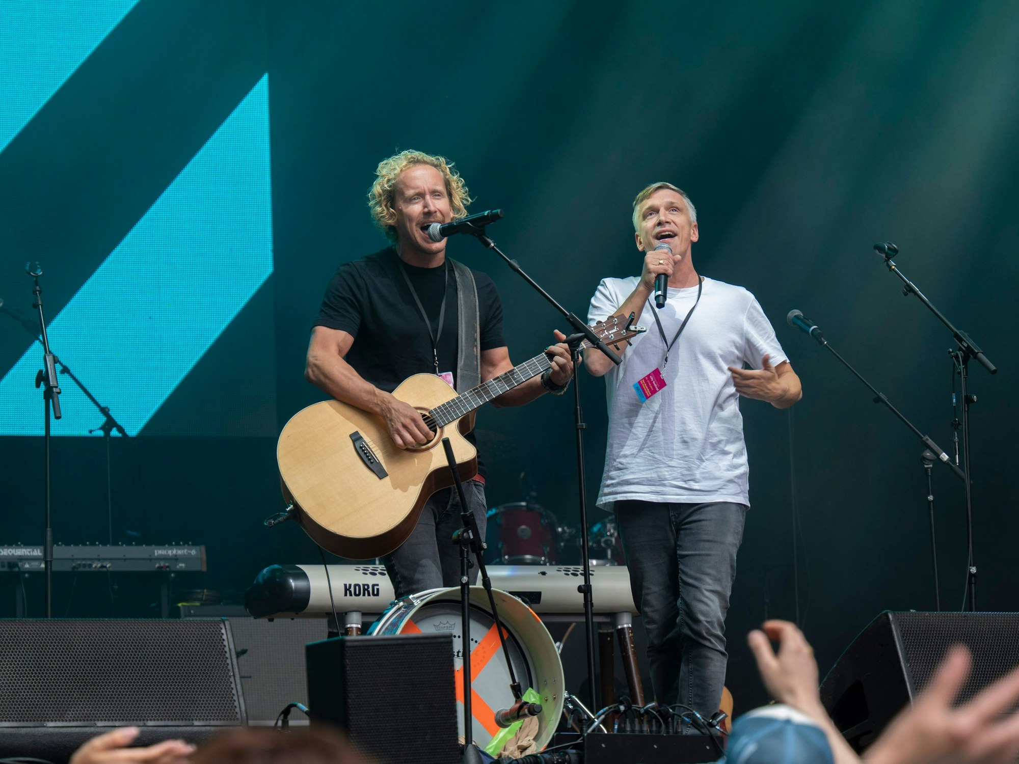 Kasalla bei einem Konzert im Rahmen des Gamescom City-Festivals mit dem Motto Arsch huh fürs Klima.