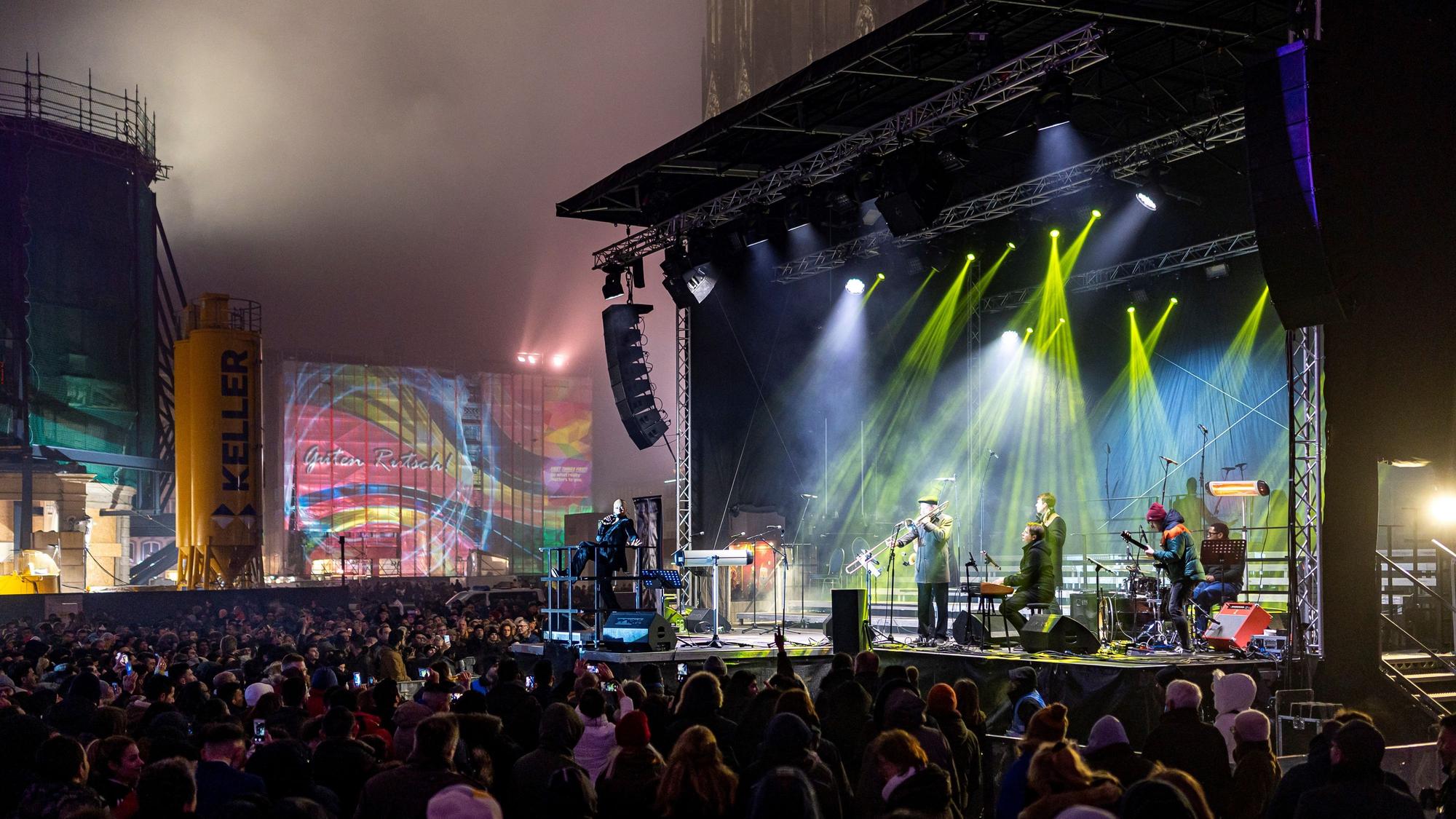 Bühnenprogramm zu Silvester 2019 am Kölner Dom