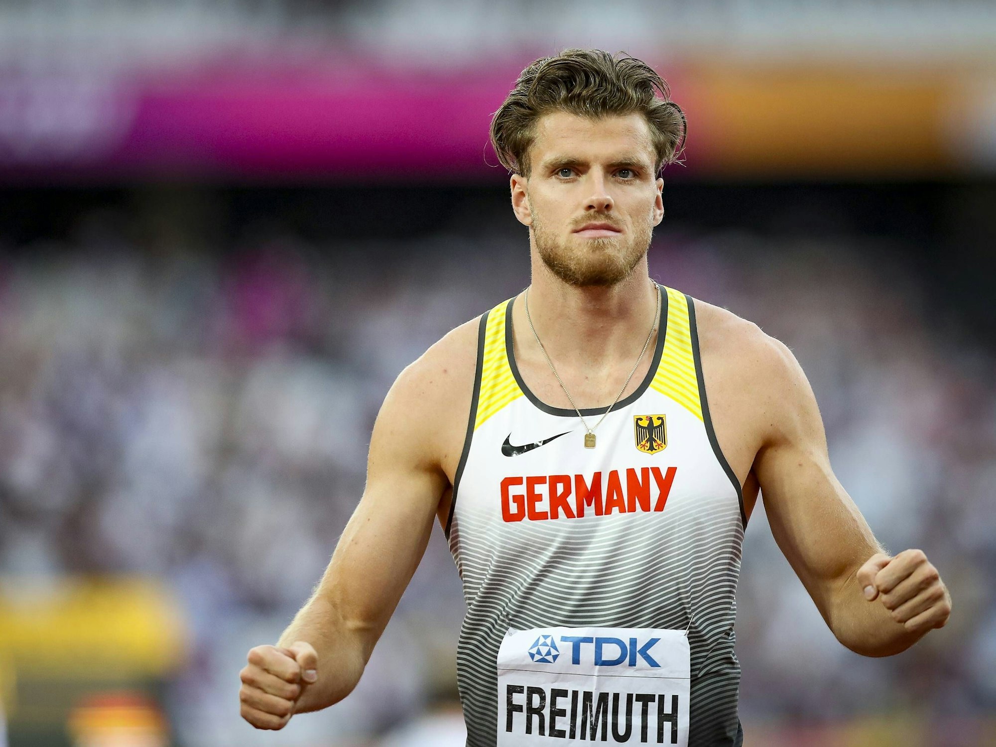 Rico Freimuth beim Zehnkampf in London.