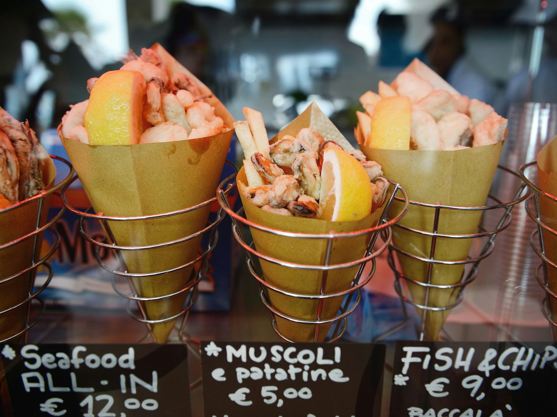 Seafood in den Cinque Terre in Italien