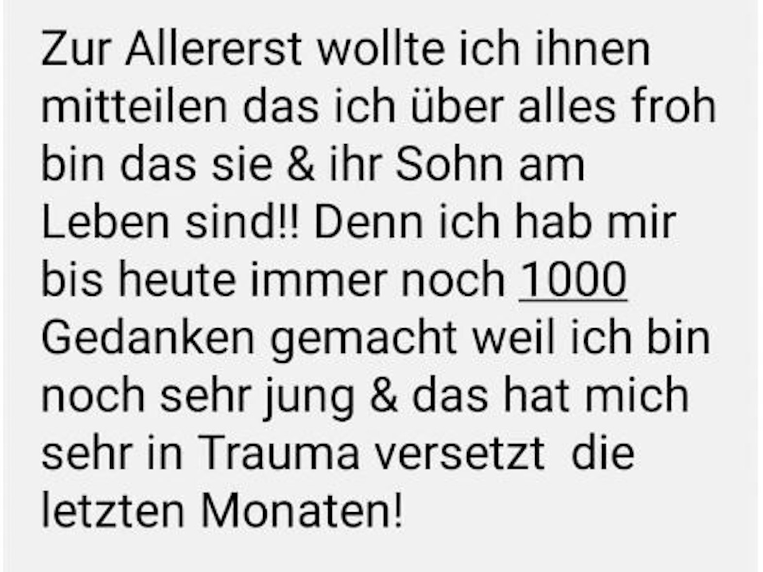 Textnachricht aus Facebook.