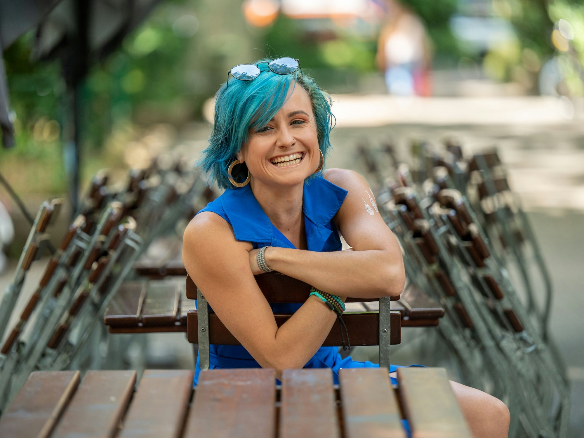 Porträt der Musikerin Charly Klauser.