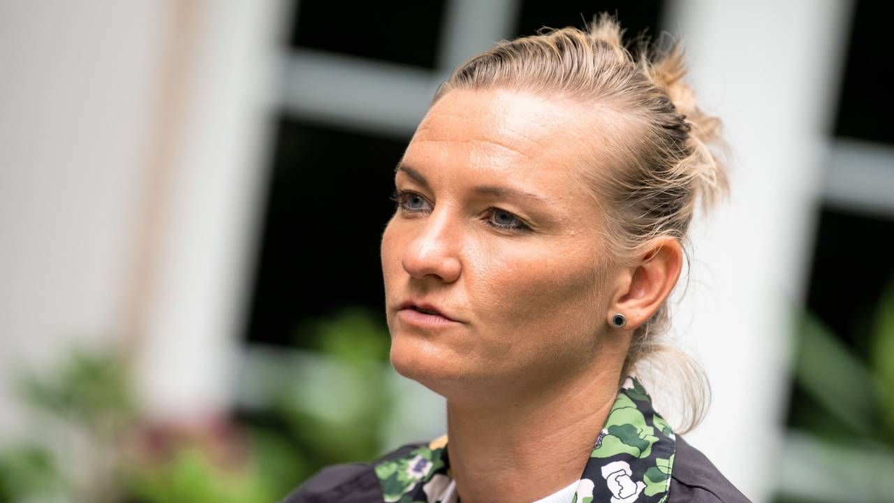 Alexandra Popp, Fußball-Nationalspielerin, bei einem Interview.