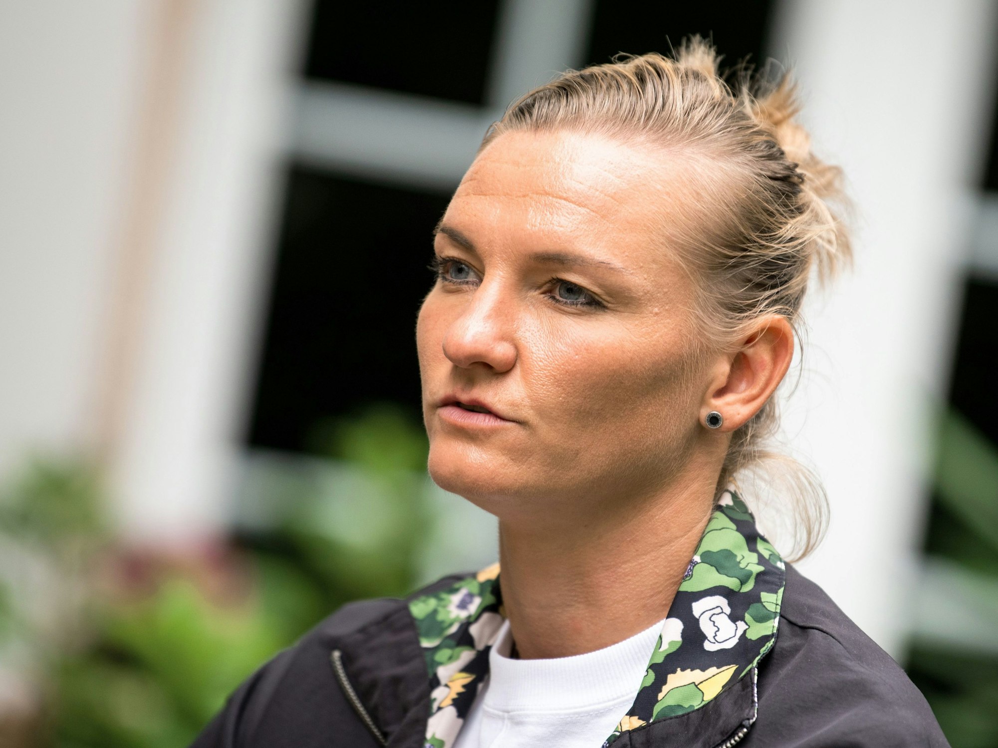 Alexandra Popp, Fußball-Nationalspielerin, bei einem Interview.
