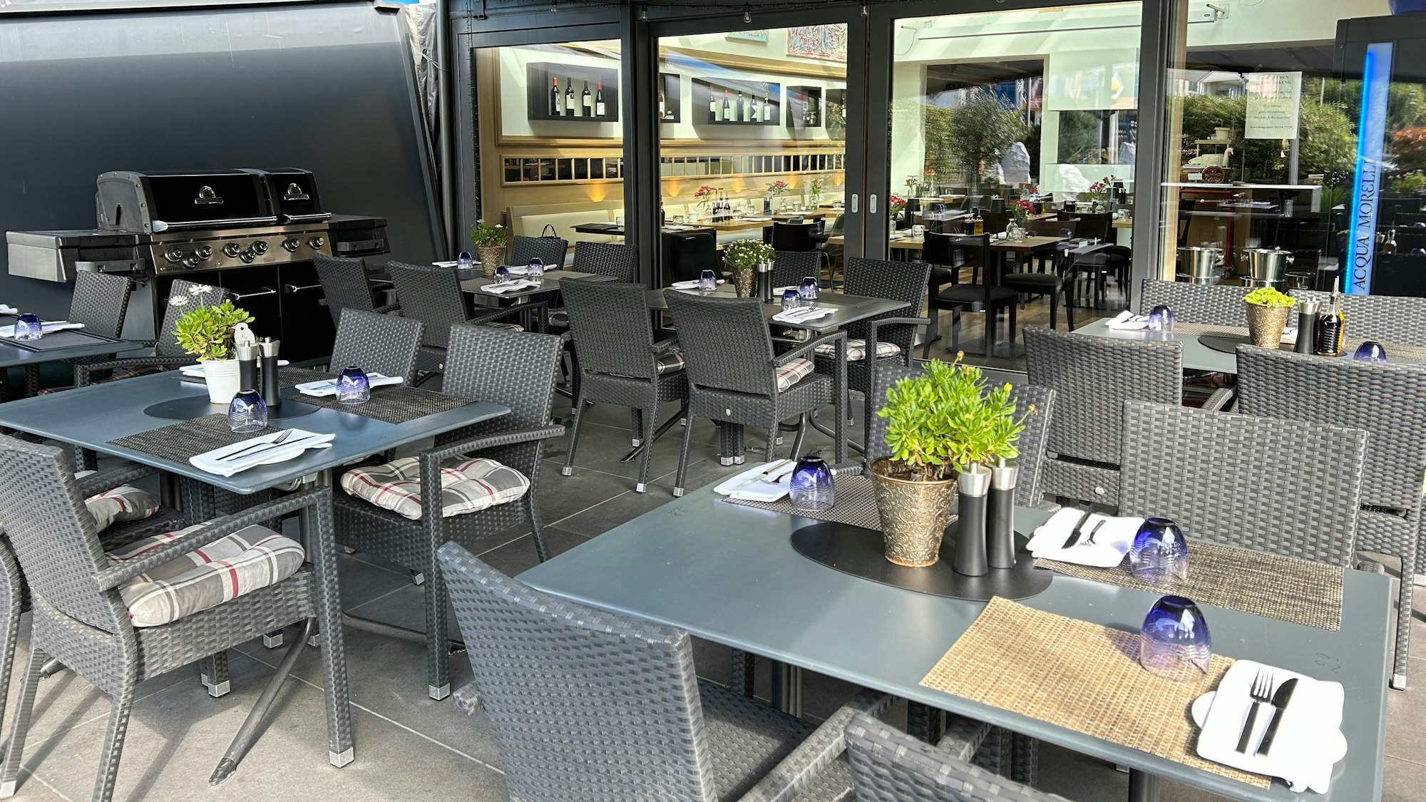 Terrasse des „Triquetta“ in Köln-Weiden