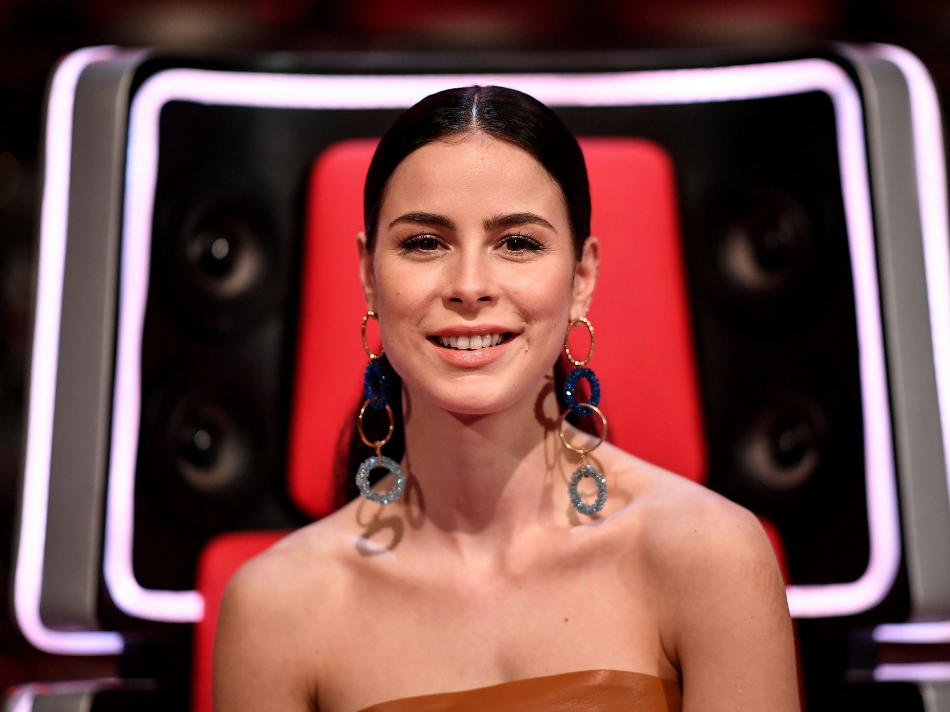 Lena Meyer-Landrut, Sängerin, am Rande der Sendung „The Voice Kids“ - 8. Staffel.