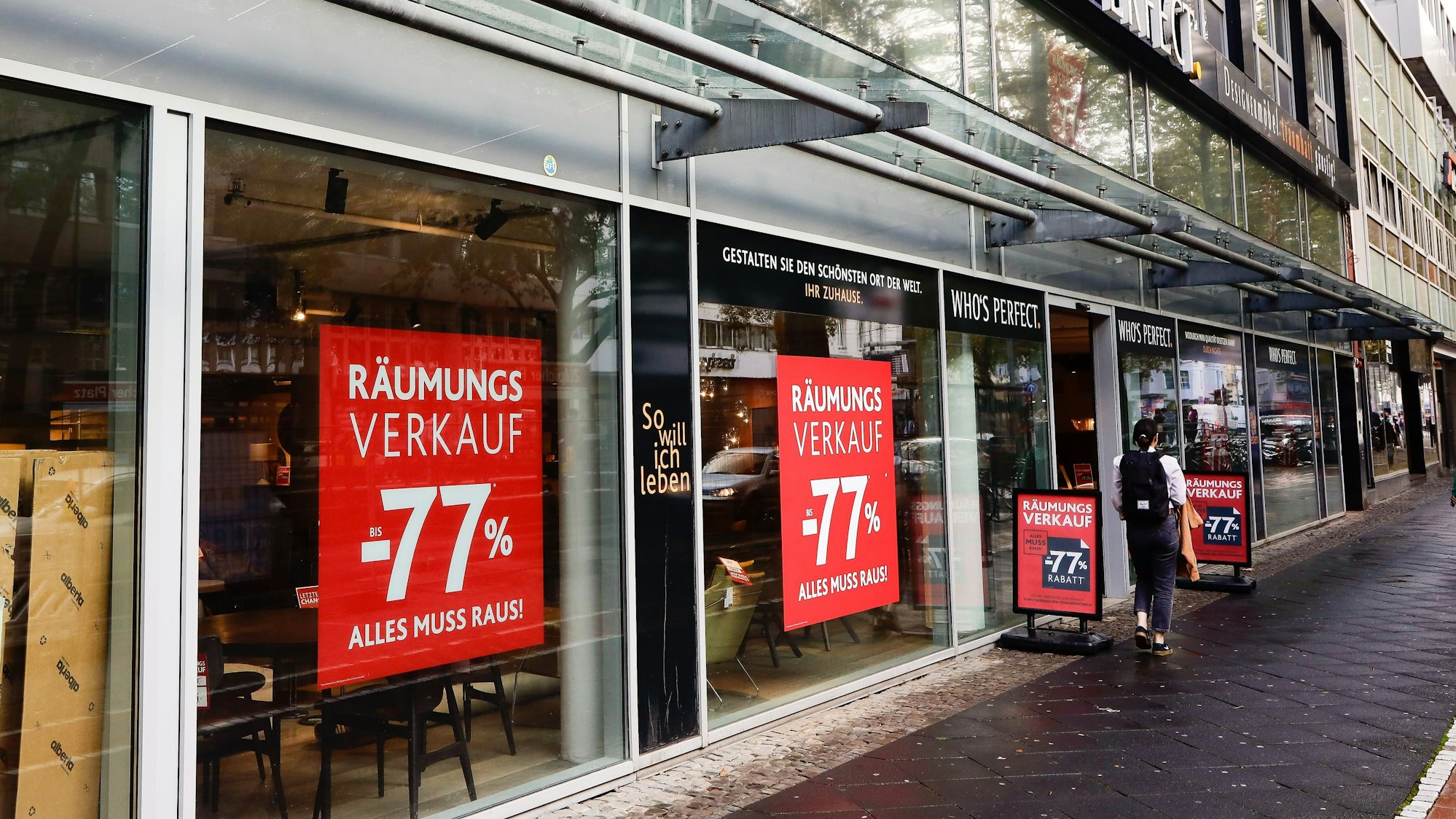 Das Möbelgeschäft „Who's perfect“: Nach 20 Jahren schließt die Filiale auf dem Hohenstaufenring.