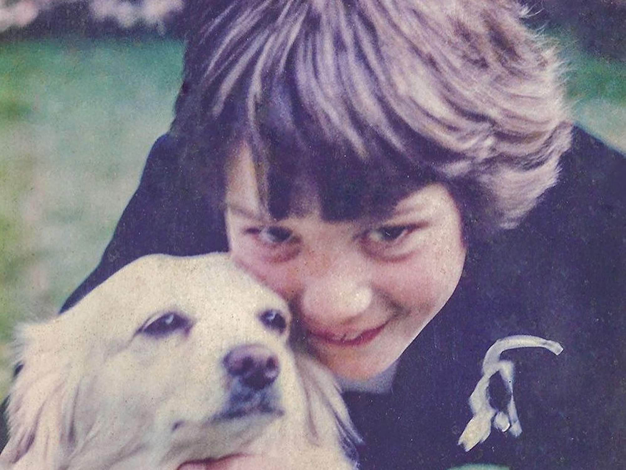 Andreas Ohligschläger als Kind mit Spitz-Mix "Bienchen".