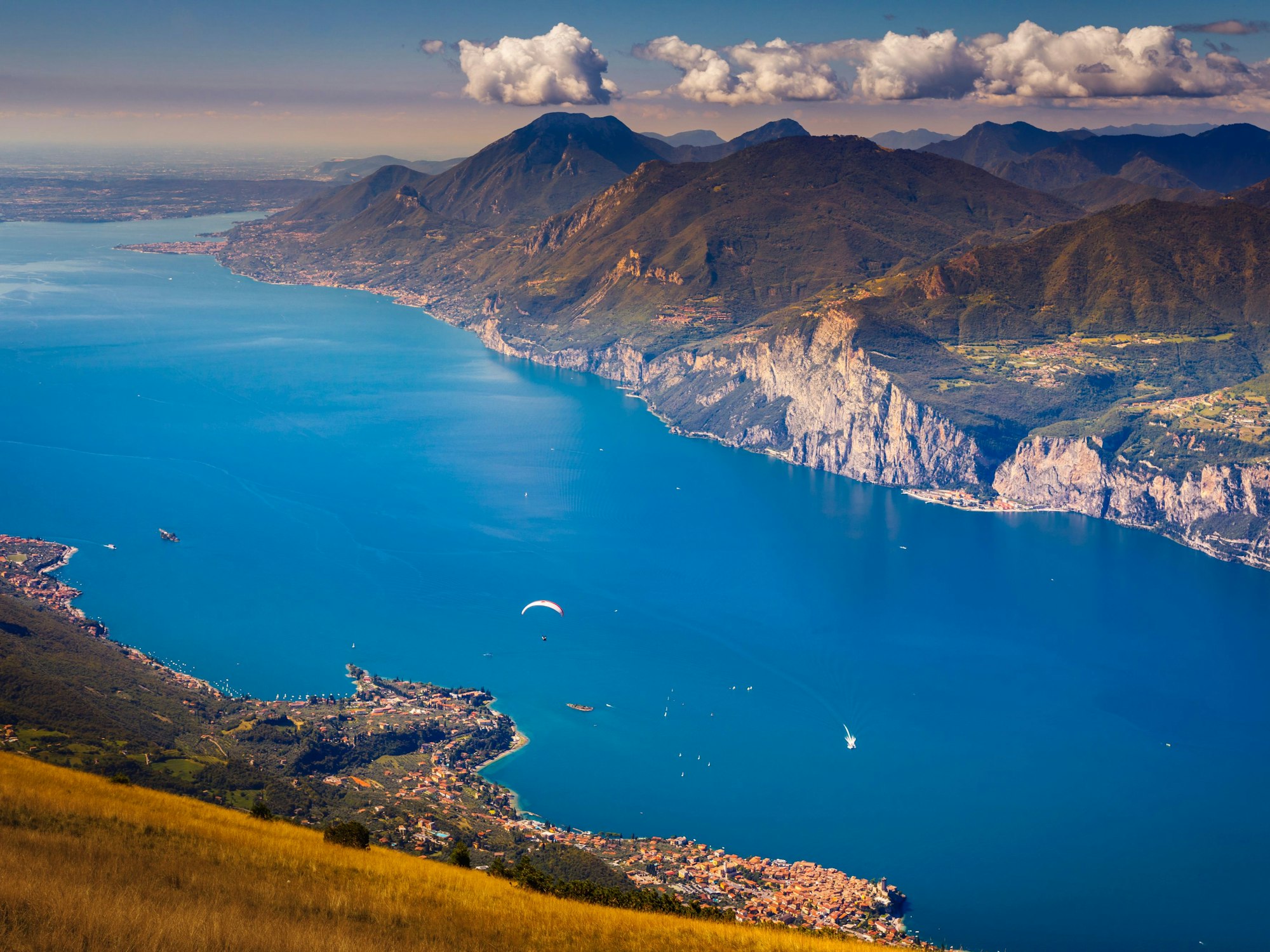 Monte Baldo am Gardasee mit Blick auf Malcesine