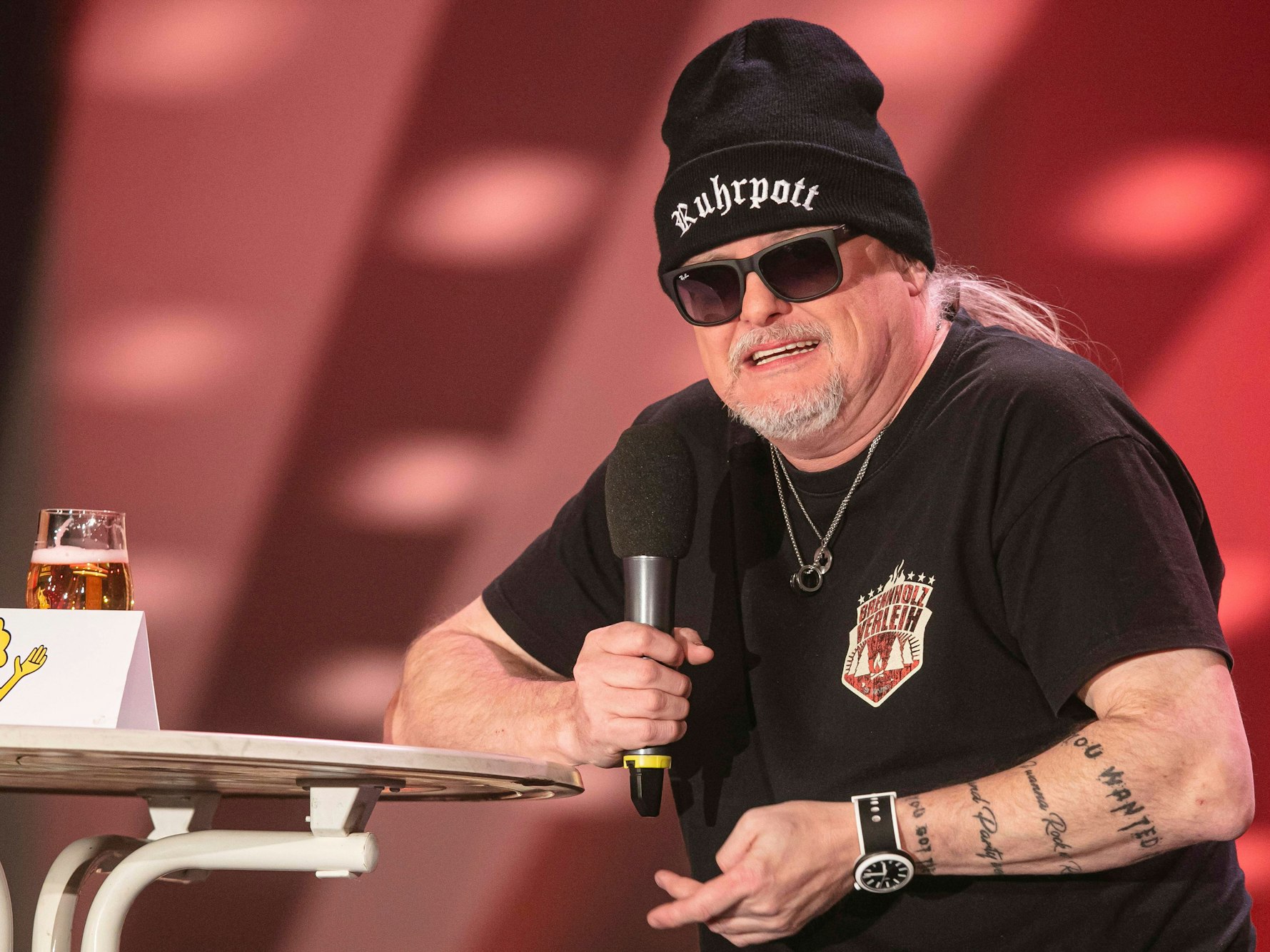 Comedian Markus Krebs während seines Auftrittes im Alten Schlachthof Dresden.