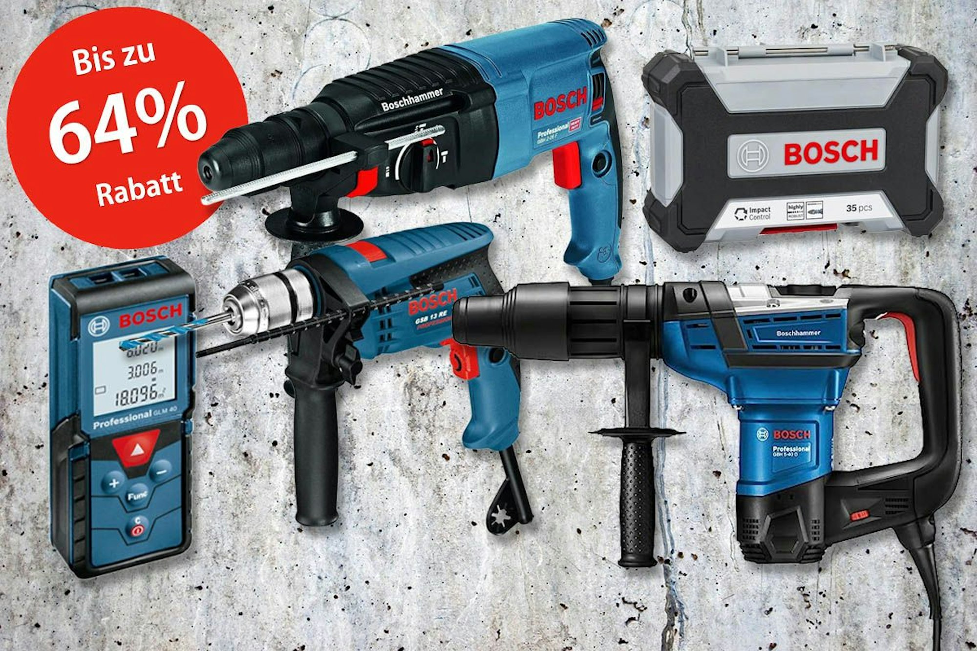 Bosch Professional Akku-Bohrschrauber GSR 18V-45 beim Bohren