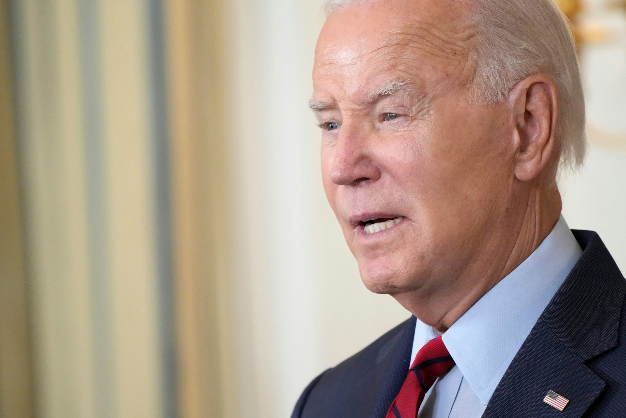 US-Präsident Joe Biden bei einem Termin im Weißen Haus in Washington am 6. September 2023.