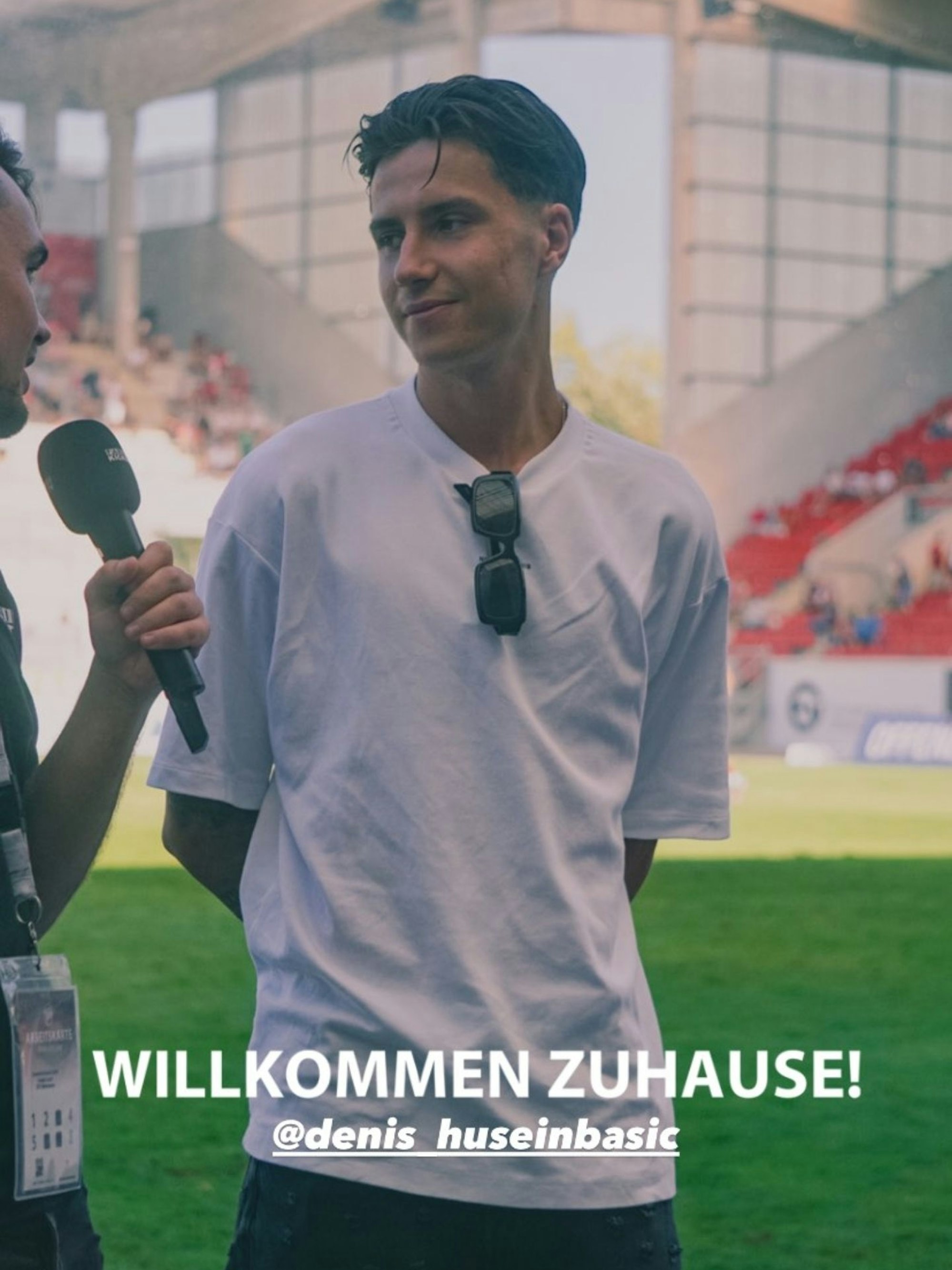 FC-Allrounder Denis Huseinbasic beim Heimspiel von Kickers Offenbach gegen den Bahlinger SC (9. September 2023).