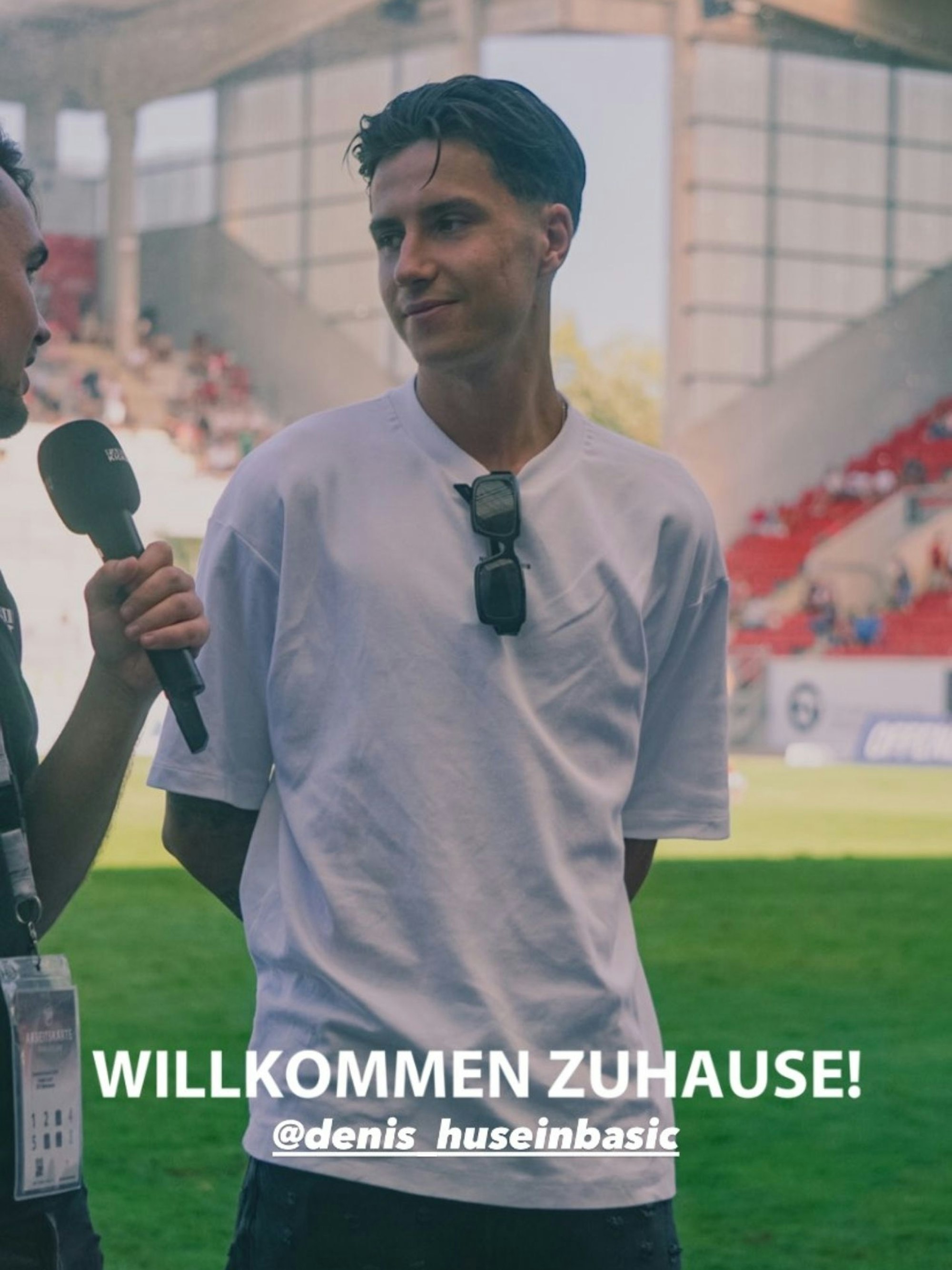 FC-Allrounder Denis Huseinbasic beim Heimspiel von Kickers Offenbach gegen den Bahlinger SC (9. September 2023).