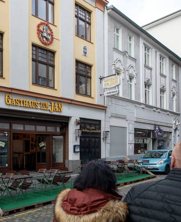 Außenansicht vom Gasthaus „Zum Jan“.