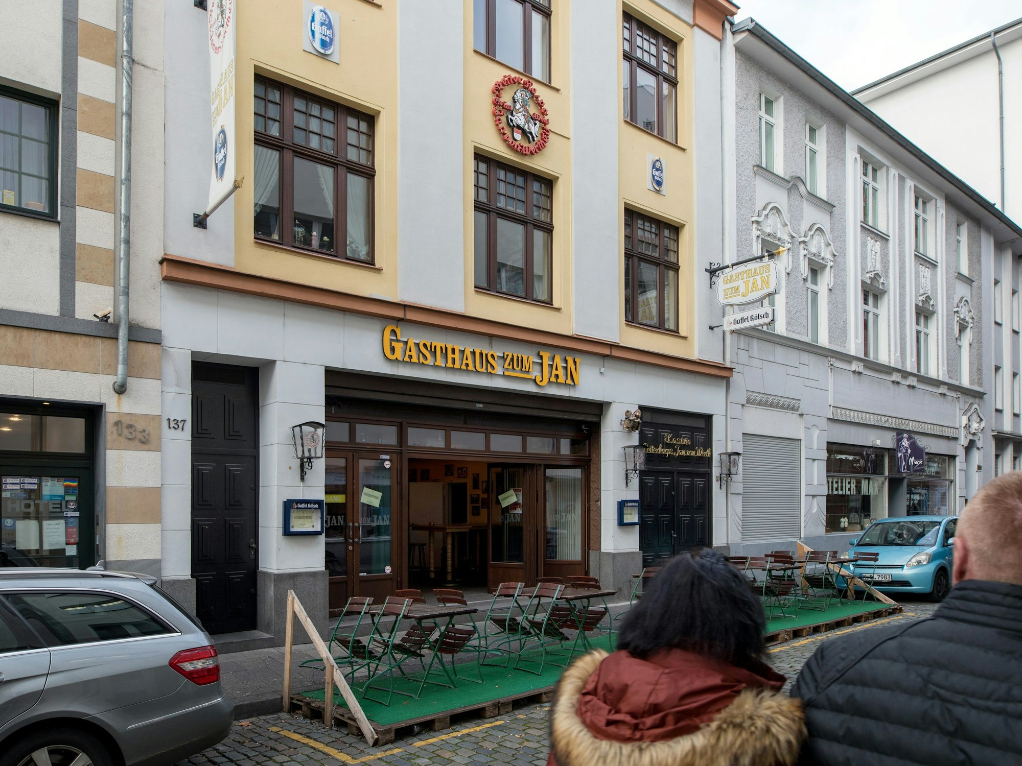 Außenansicht vom Gasthaus „Zum Jan“.