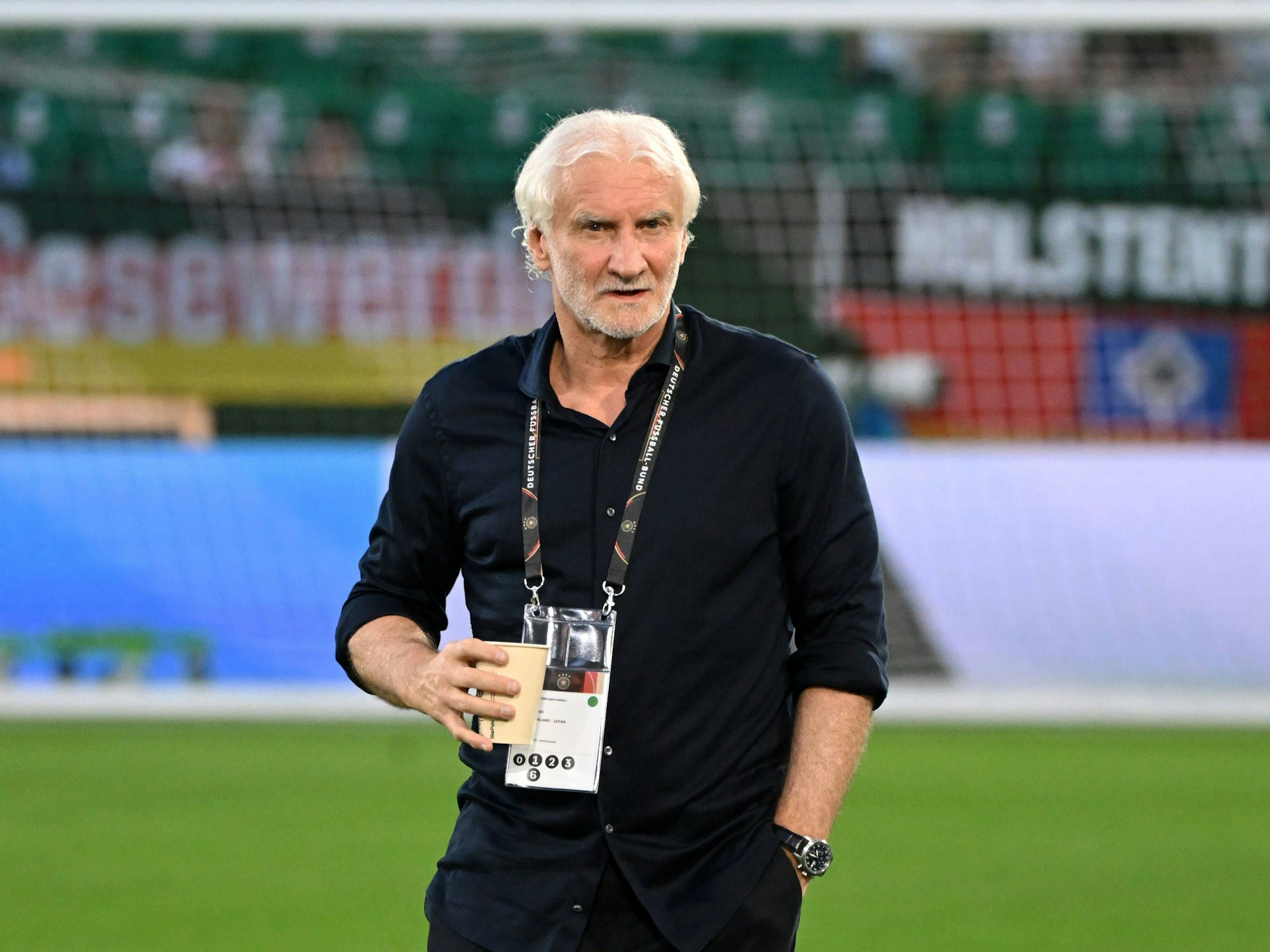 Rudi Völler beim Länderspiel gegen Japan.