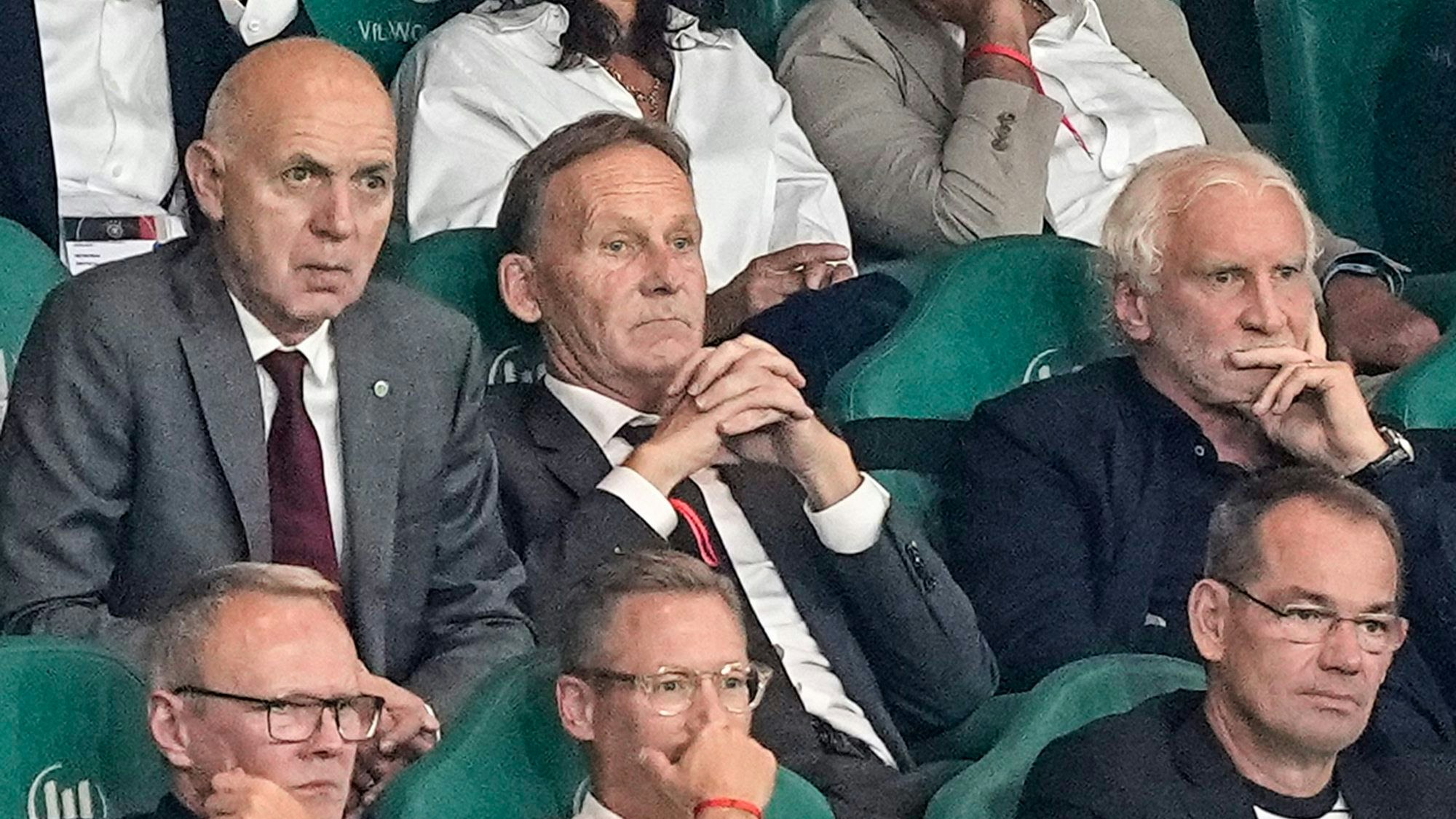 Bernd Neuendorf, Hans-Joachim Watzke und Rudi Völler.